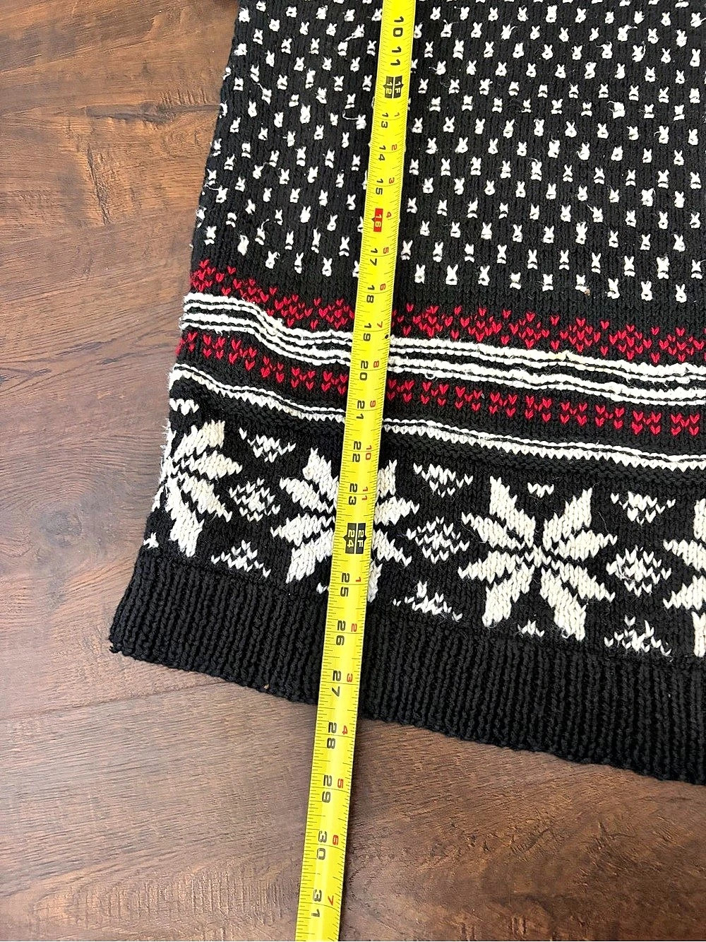 VTG Jones New York Sport Hand Knit Fair Isle Sweater M Ramie Cotton Chunky Mock - Picture 8 of 8